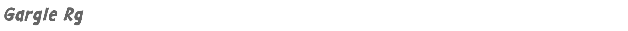Sample characters Gargle Font